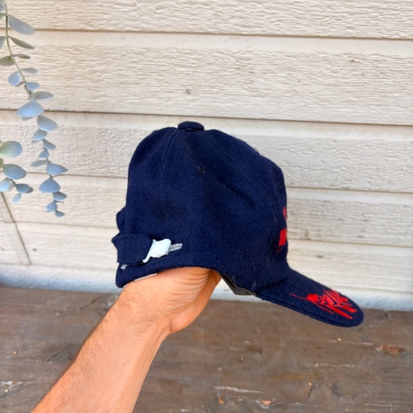 vintage MASSEY FERGUSON tractors farming wool strapback hat leafs - Picture 3 of 7